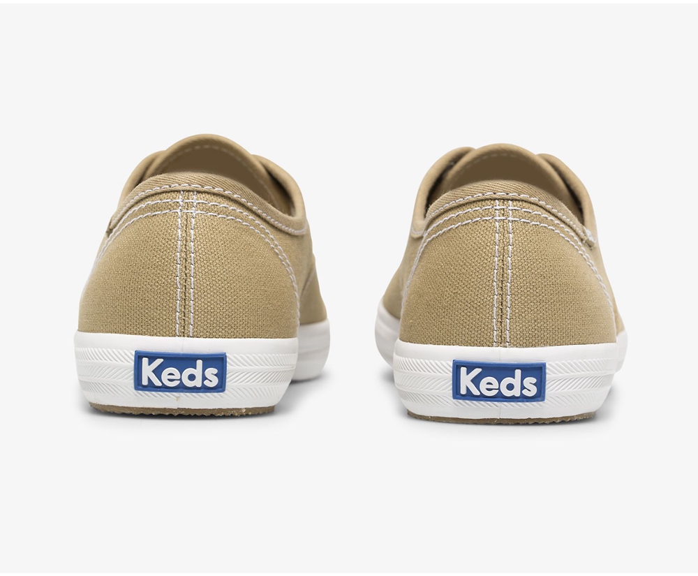 Womens Keds Sneakers - Champion Seasonal Organic Cotton Canvas - Brown - 9602-EZPCD